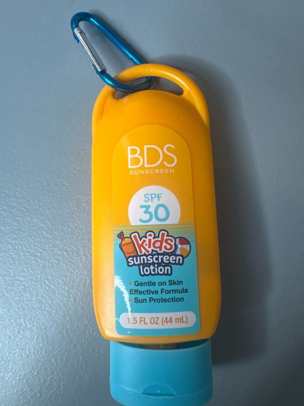 BDS SPF 30 Kids Sunscreen Lotion Sun Protection gentle travel clip-on carabiner